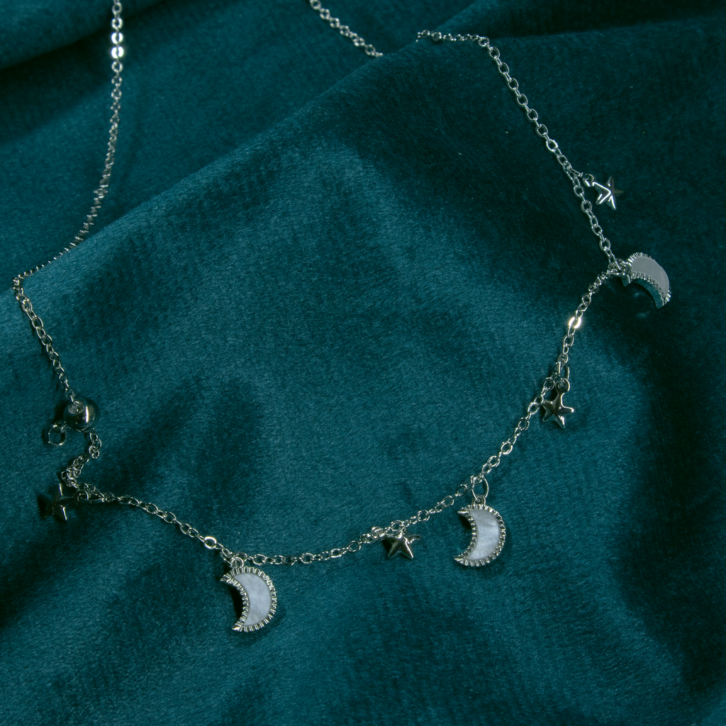 Celestial Charm Silver Necklace