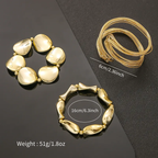 3 Piece Gold Bracelet Set
