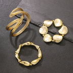 3 Piece Gold Bracelet Set