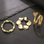 3 Piece Gold Bracelet Set