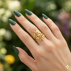 Gold Leaf Adjustable Ring