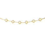 White Clover Charm Bracelet