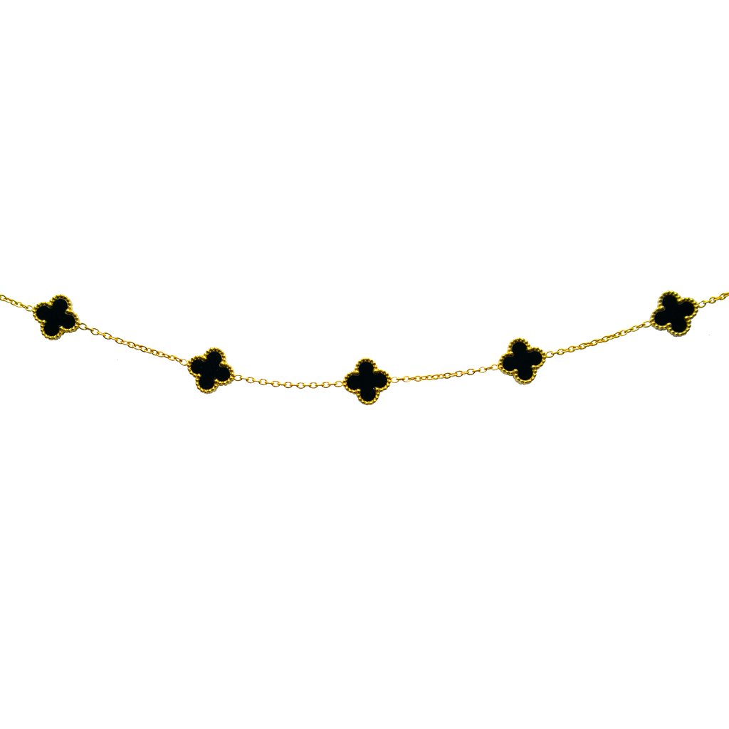 Black Clover Charm Necklace