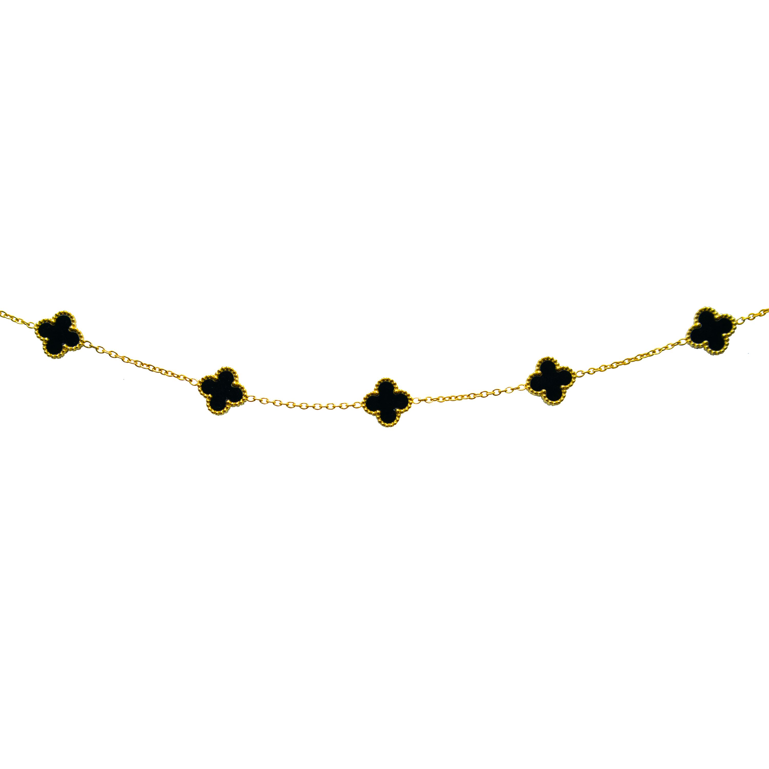 Black Clover Charm Necklace