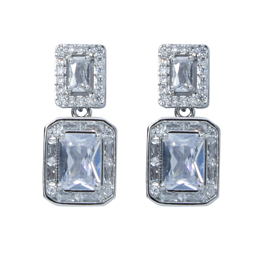 Pair of diamond earrings
