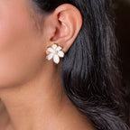 Blossom Glow Pearl Studs Earrings