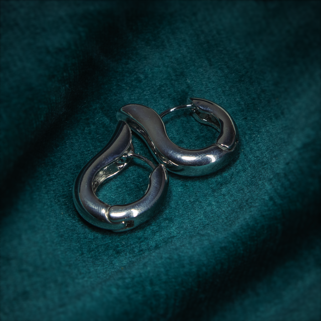 Liquid Silver Sculpted Earrings