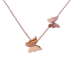 Rose gold butterfly necklace