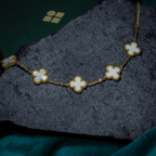 White Clover Charm Bracelet