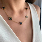 Black Clover Charm Necklace