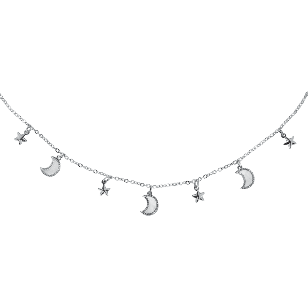 Celestial Charm Silver Necklace