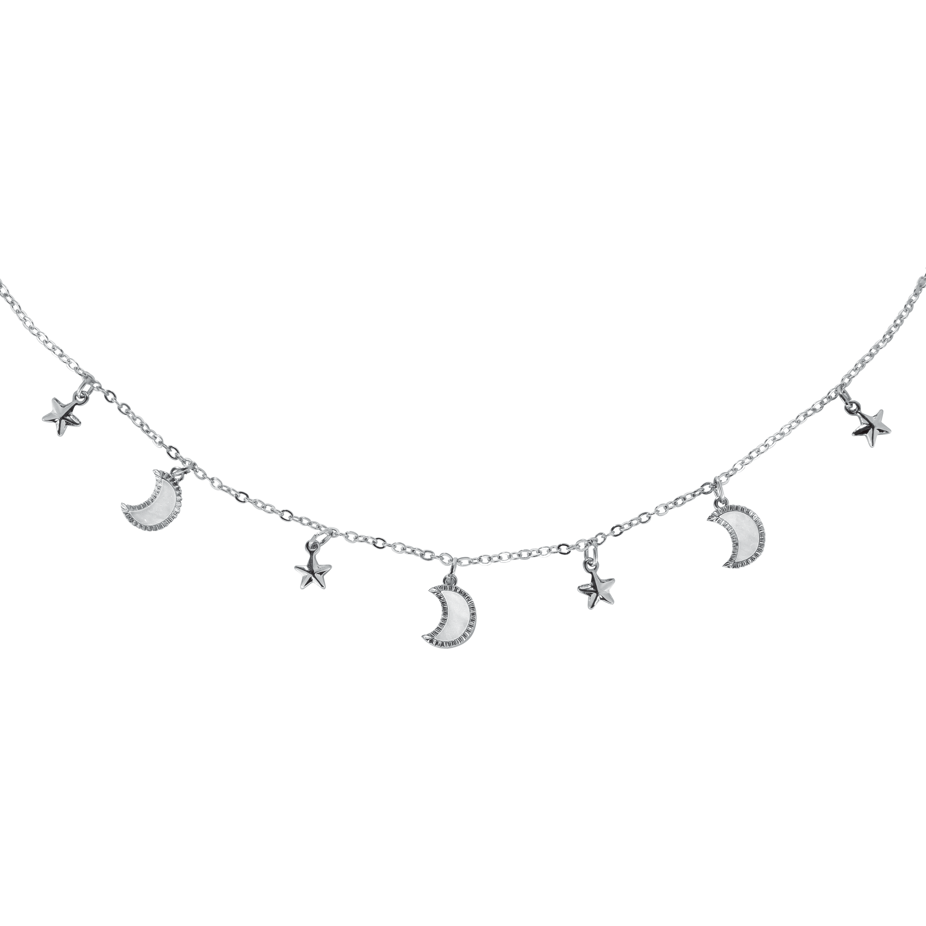 Celestial Charm Silver Necklace