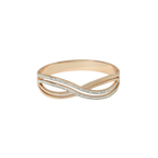 Gold bracelet with interwoven design