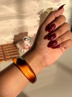 Modern Tortoiseshell Open Cuff Bangle