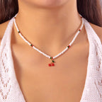 Cherry Seed Bead Choker