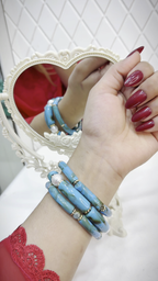 Turquoise & Pearl Bracelet Set (3-Piece)