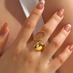 Golden Statment Abstract Ring