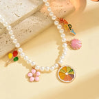 Happy Charm Pearl Choker