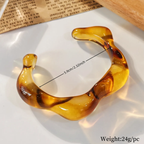 Amber Liquid Resin Cuff Bracelet
