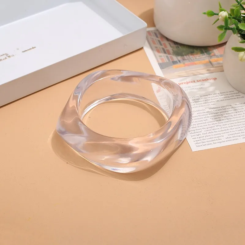 Chic Transparent Resin Bangle