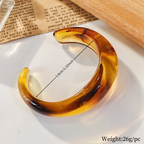 Modern Tortoiseshell Open Cuff Bangle