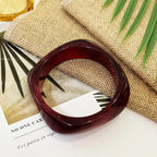 Ruby Red - Modern Resin Bangle
