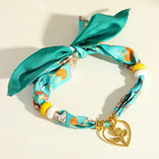 Floral Heart Scarf Necklace – Tropical Chic Elegance