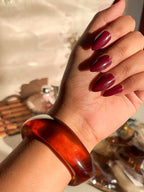 Ruby Red - Modern Resin Bangle