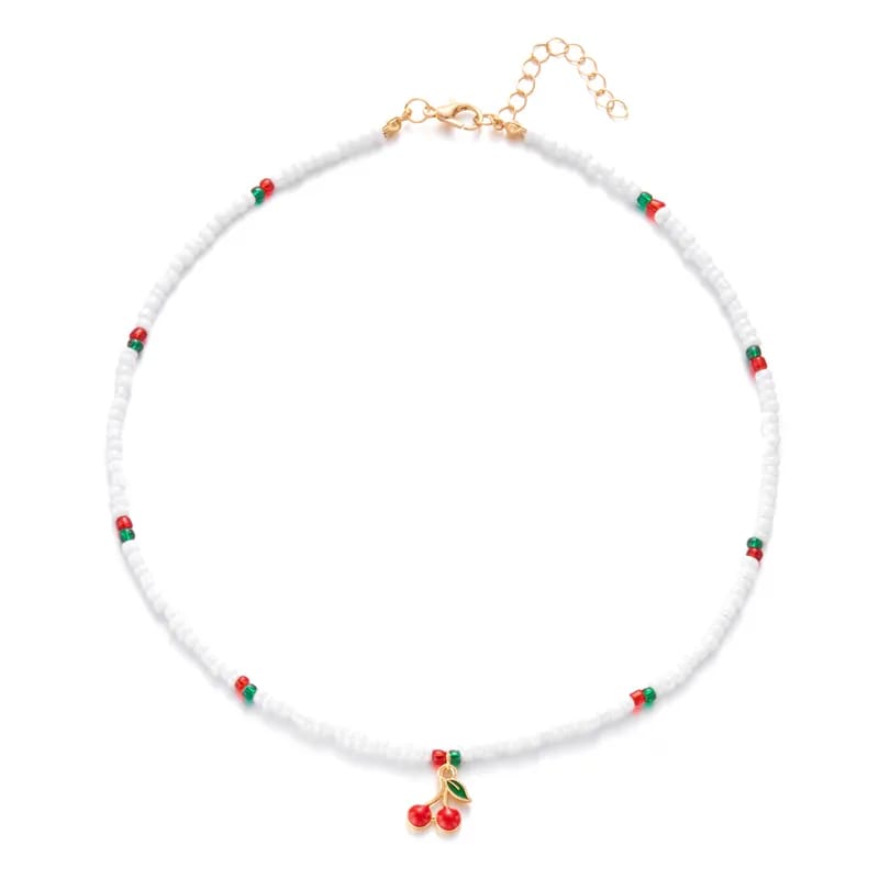 Cherry Seed Bead Choker
