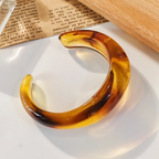 Modern Tortoiseshell Open Cuff Bangle