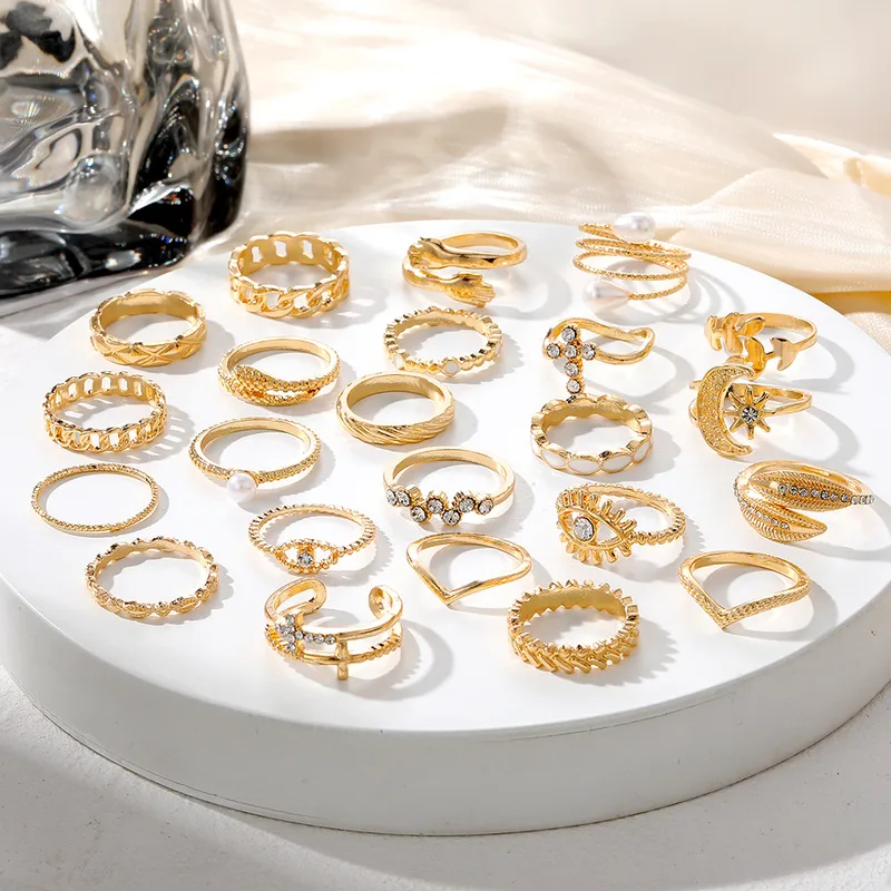 Ultimate 23-Piece Gold Ring Set