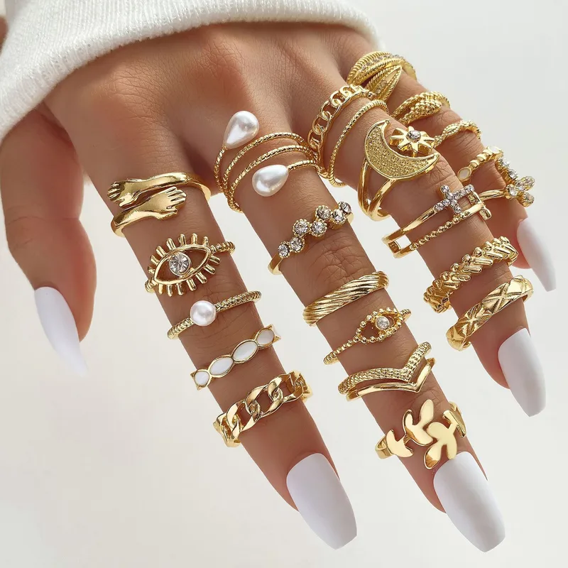 Ultimate 23-Piece Gold Ring Set