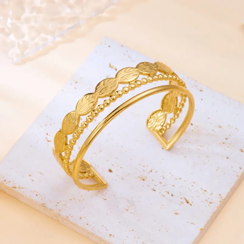 Double-Band Gold Bracelet