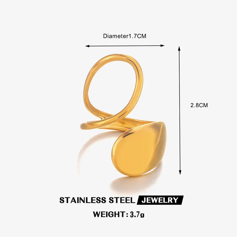 Golden Statment Abstract Ring