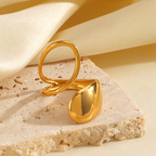 Golden Statment Abstract Ring