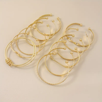 Ultimate 12-Piece Engraved Gold Bangle Stack