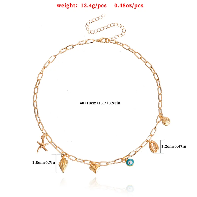 Charm Necklace – Sea & Lucky Symbol Charms